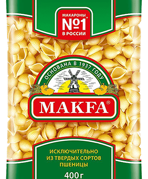 Макароны Макфа Ракушки 400г.