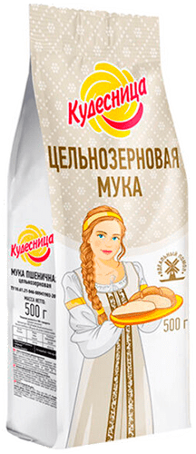 КУДЕСНИЦА Мука ЦЕЛЬНОЗЕРНОВАЯ 500гр/10шт, шт