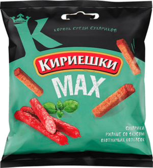 Сух.ржан.Кириешки MAX 40г Охотничьи колбаски КК